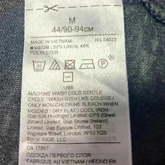 Banana Republic Linen blend short-sleeved shirt. Ladies size M - Picture 4 of 8